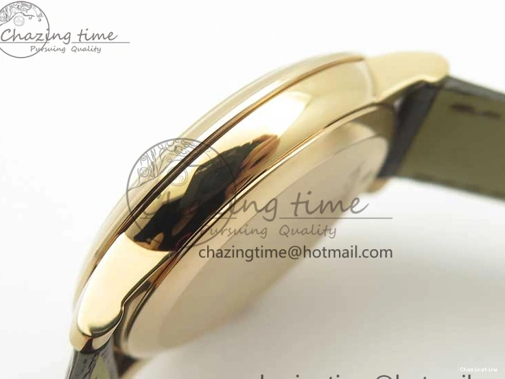 0507 Practical De Ville RG MKF 1:1 Best Edition Silver Dial RG Markers on Brown Leather Strap MIYOTA 9015 V 8049